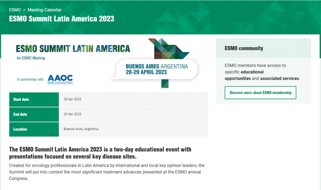ESMO Summit Latin America 2023